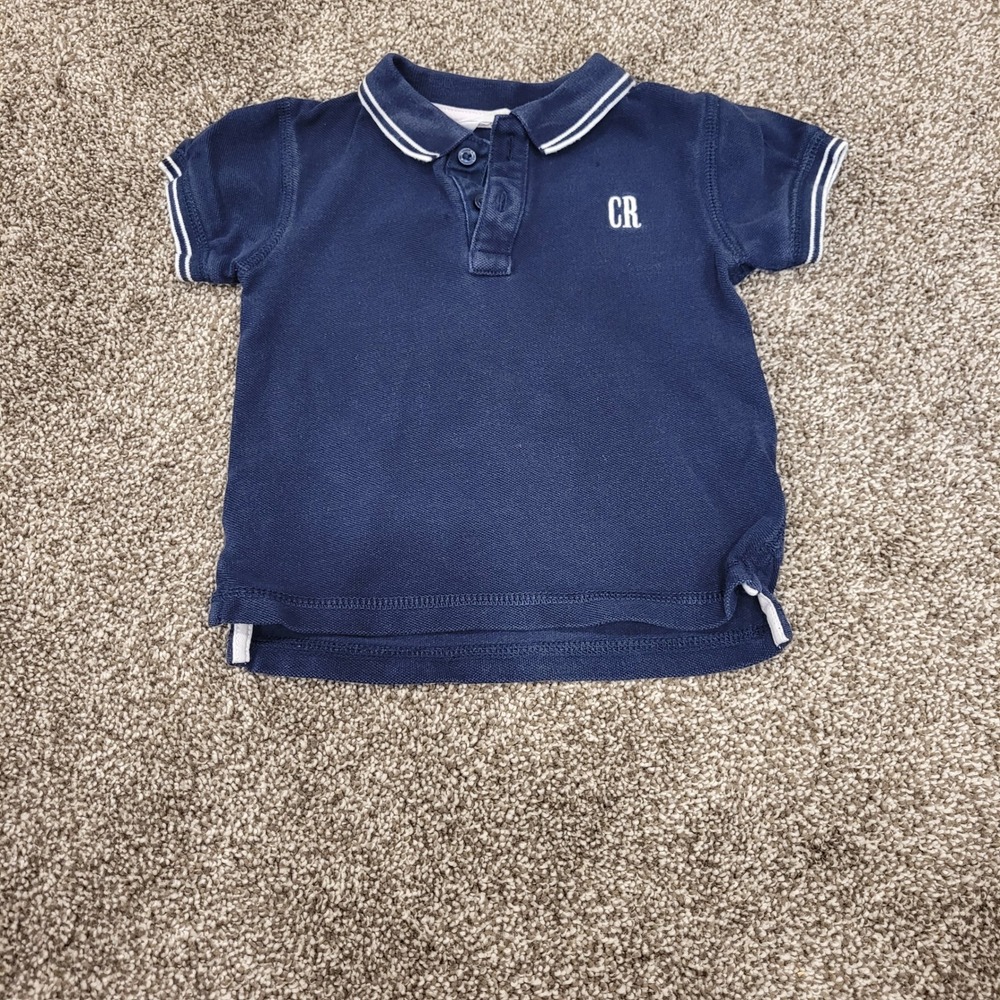 Country Road Boys Navy Blue Organic Cotton Polo Shirt 12-18 Months CR Logo